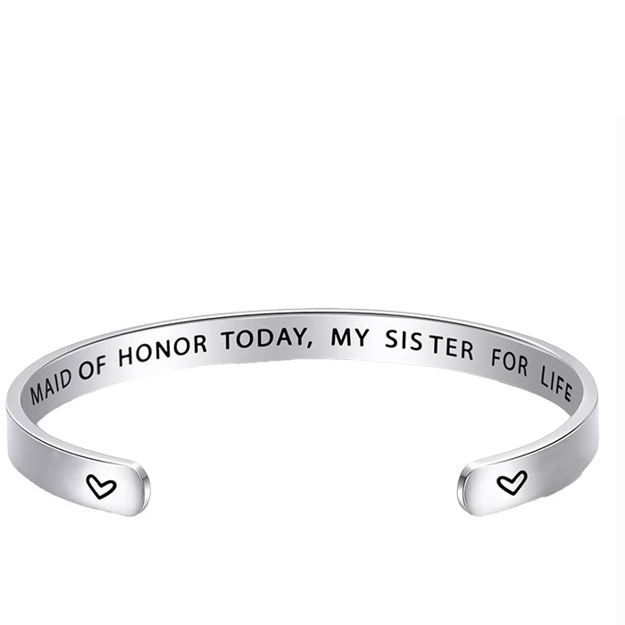 SILVER MAID OF HONOR BRACELET