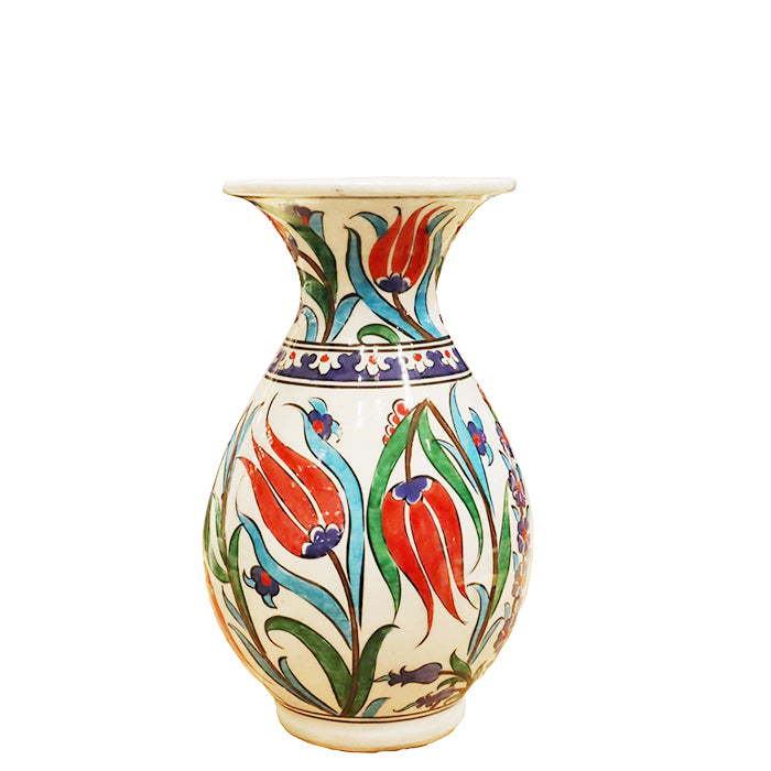 TURKISH TRADITIONAL HANDMADE CINI VASE 20 CM