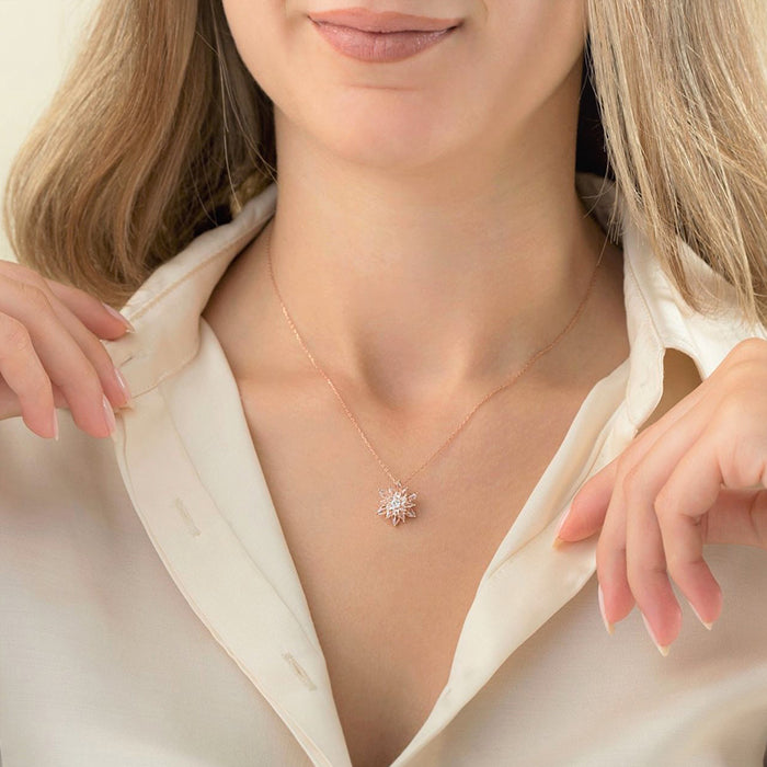 STERLING SILVER NECKLACE LOTUS FLOWER