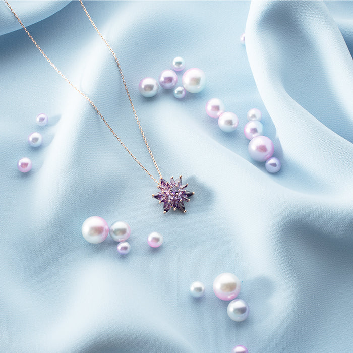 STERLING SILVER NECKLACE LOTUS FLOWER