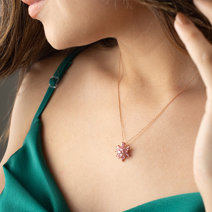 STERLING SILVER NECKLACE LOTUS FLOWER