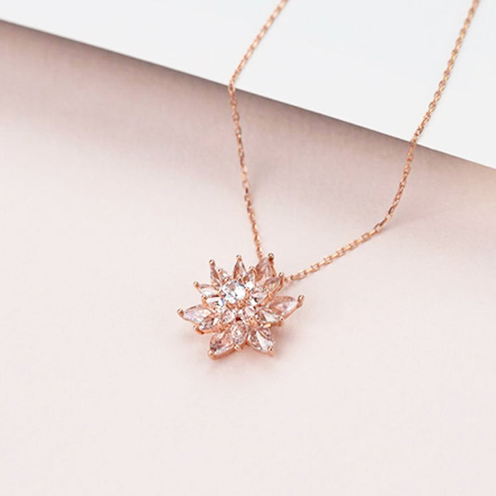 STERLING SILVER NECKLACE LOTUS FLOWER