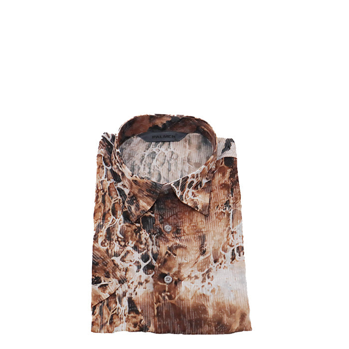 PALMEN BROWN SHIRT SHORT SLEEVE