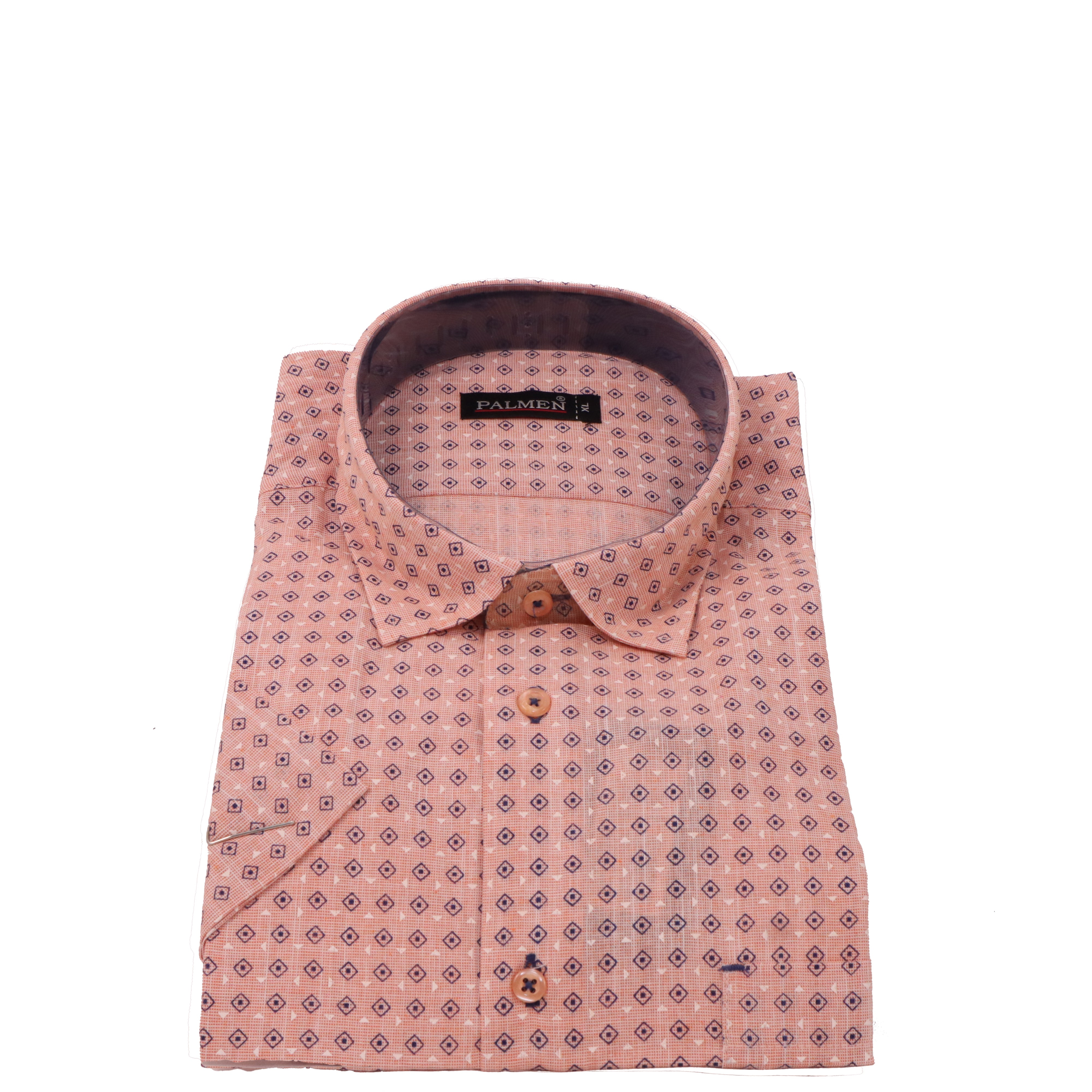 PALMEN SHIRT PEACH SHORT SLEEVE