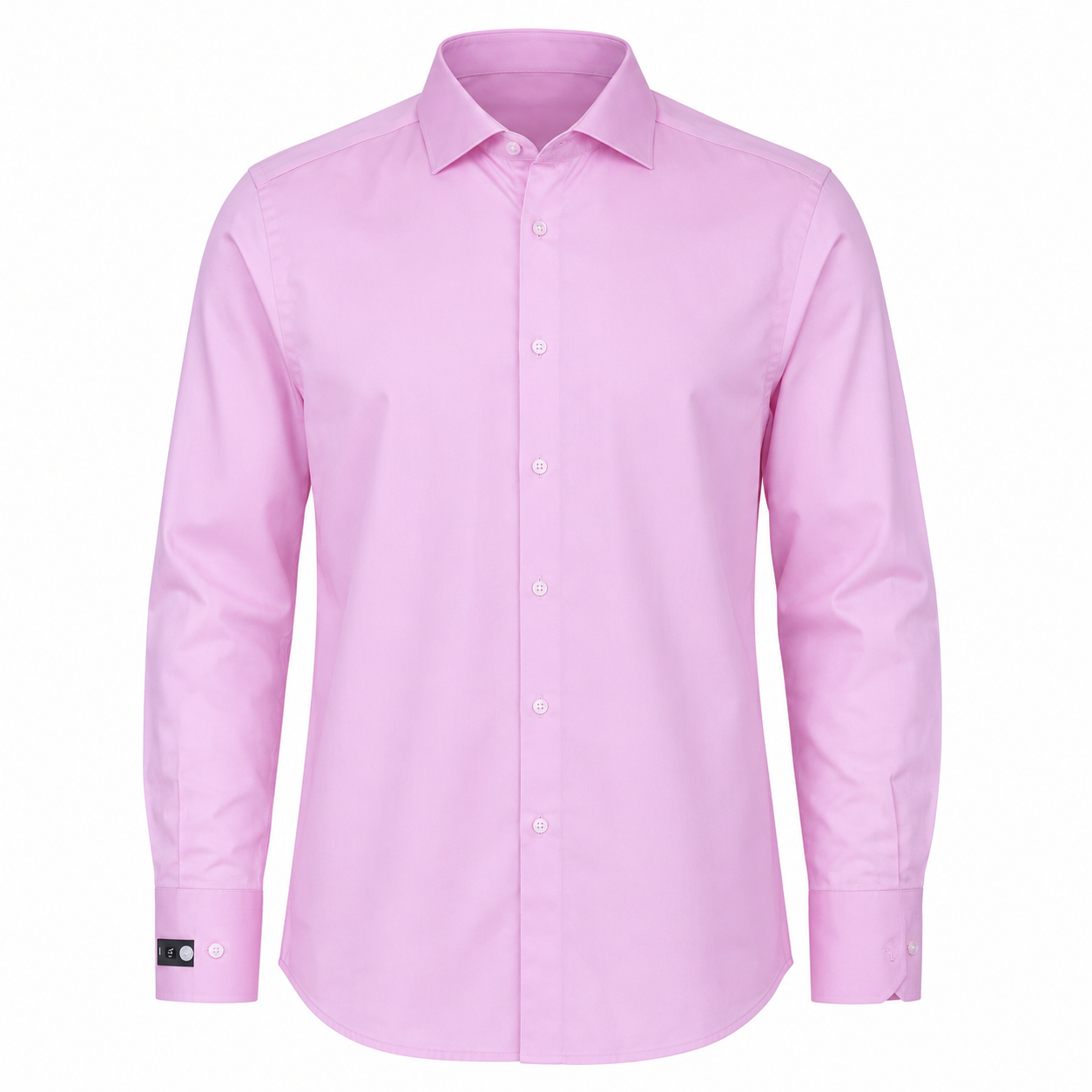 YGIANNI COTTON SATIN PINK SHIRT WITH P SQUARE