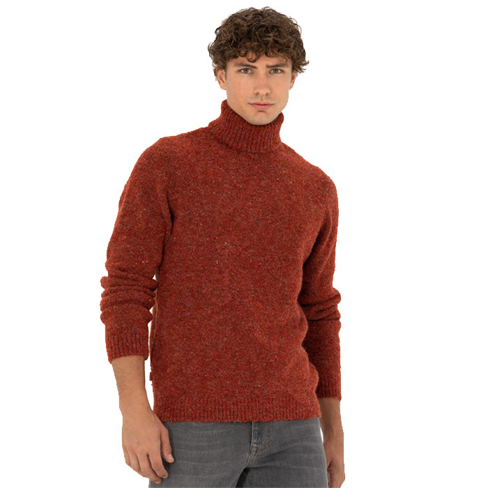 PIERRE CARDIN BURNT ORANGE PULL NECK SWEATER