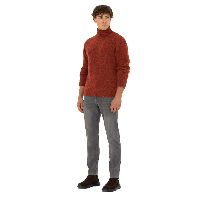 PIERRE CARDIN BURNT ORANGE PULL NECK SWEATER