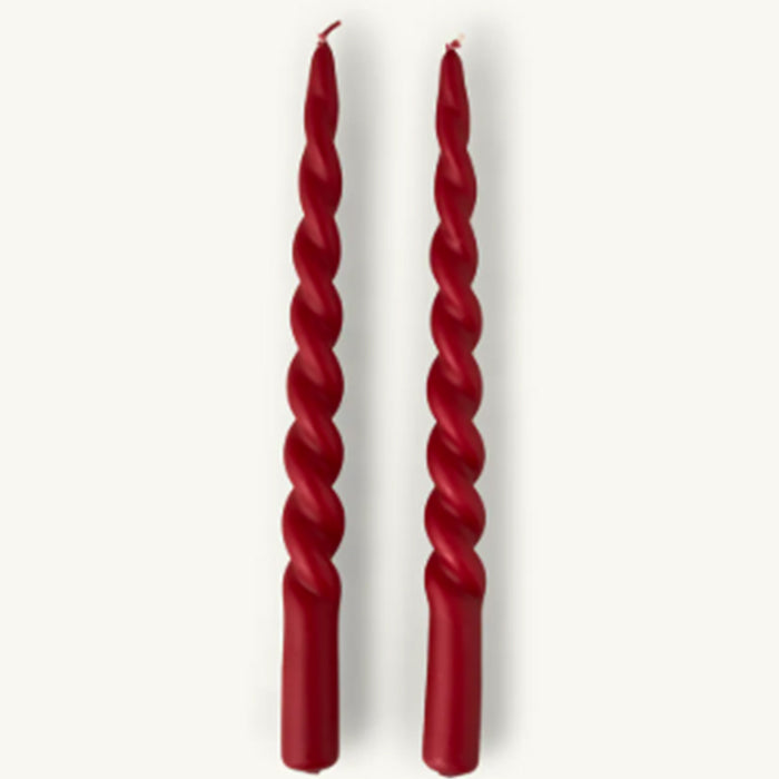 RED DINNER CANDLES 25 CM