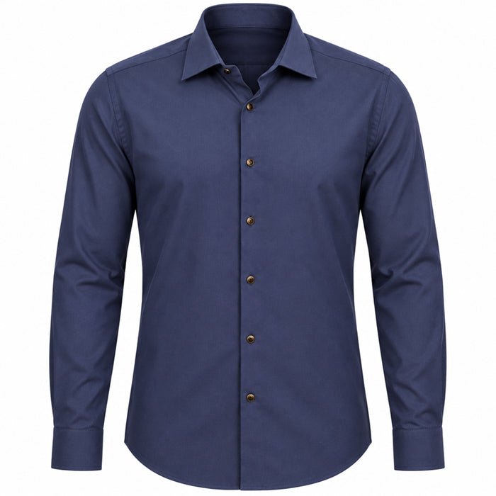 PALMEN TEXTURED BLUE SHIRT