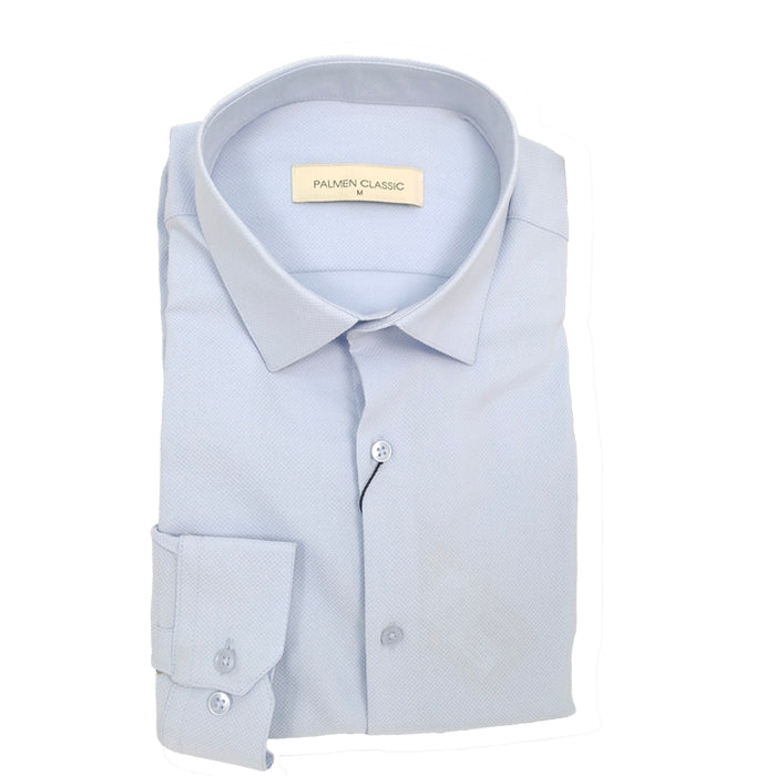 PALMEN TEXTURED LIGHT BLUE SHIRT