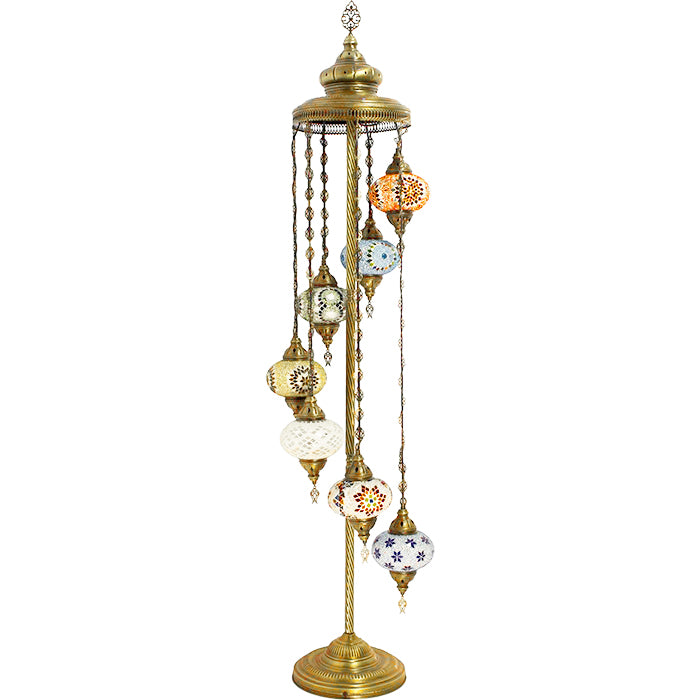 MOSAIC GLASS FLOOR LAMP SEVEN GLOBES