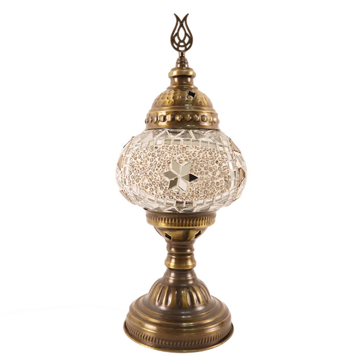 MOSAIC GLASS TABLE LAMP ONE GLOBE