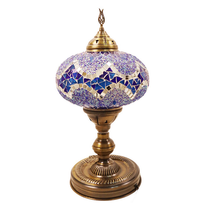 MOSAIC GLASS FLOOR LAMP ONE GLOBE SHORT H:60 CM