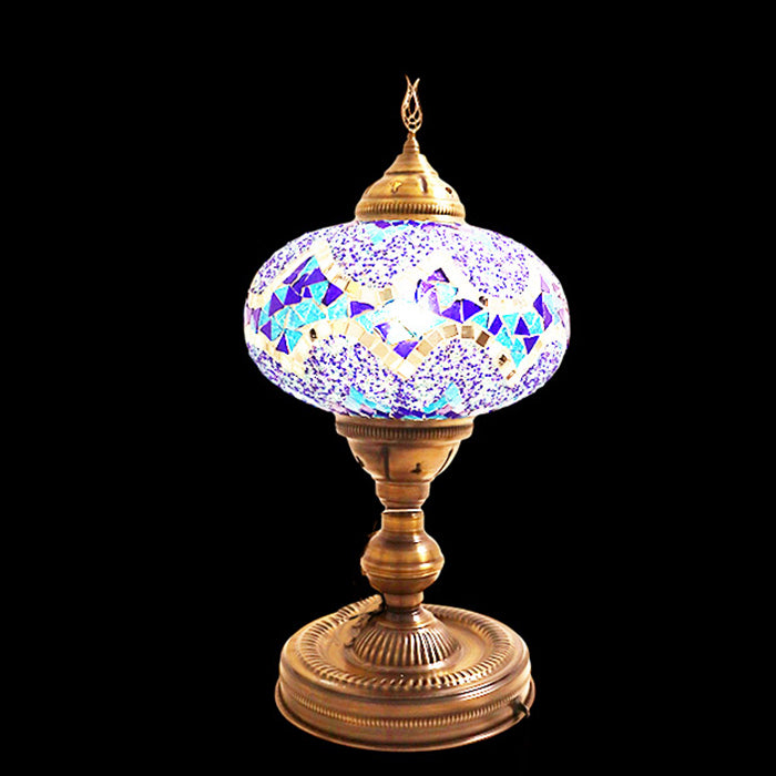 MOSAIC GLASS FLOOR LAMP ONE GLOBE SHORT H:60 CM