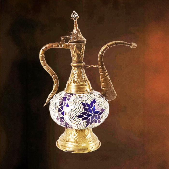 MOSAIC GLASS EWER TABLE LAMP