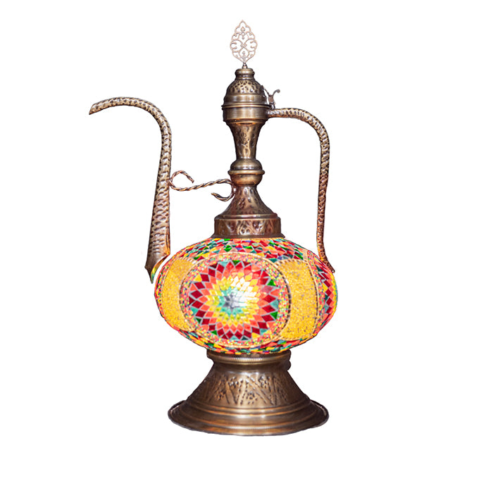 MOSAIC GLASS EWER TABLE LAMP