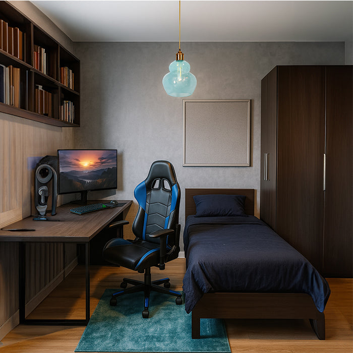 PENDANT LAMP EFE GLASS 1909 A6 BLUE