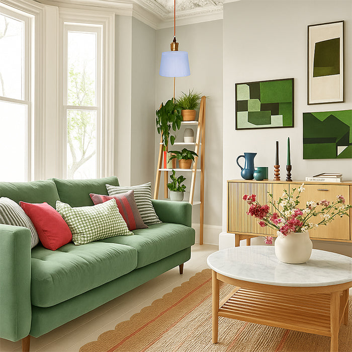 PENDANT LAMP EFE GLASS 2031 BFS BLUE