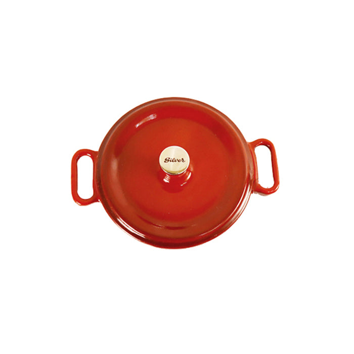 CAST IRON PAN 10 CM 0.25 LT CLARET RED SIL-1110