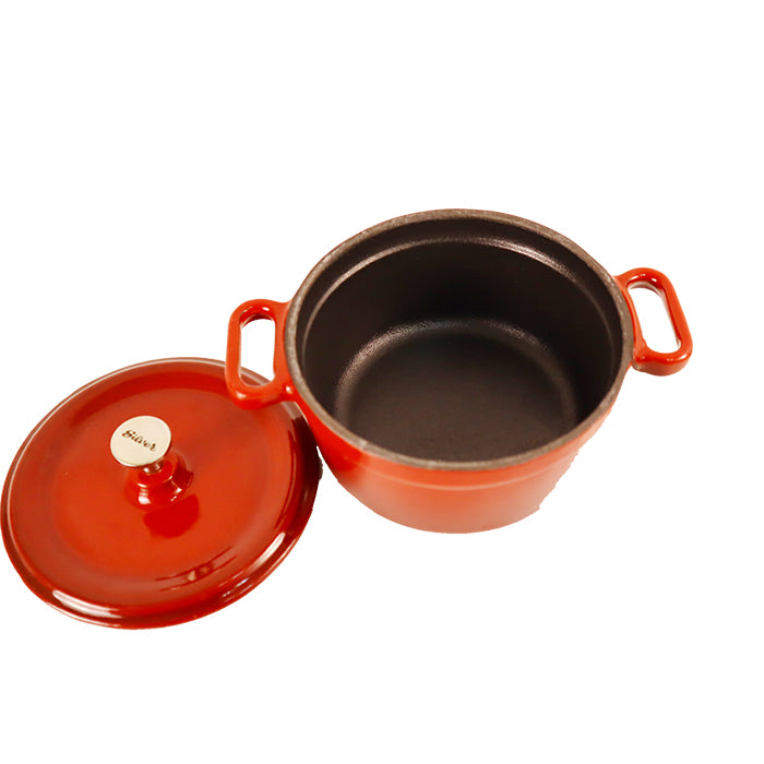 CAST IRON PAN 10 CM 0.25 LT CLARET RED SIL-1110