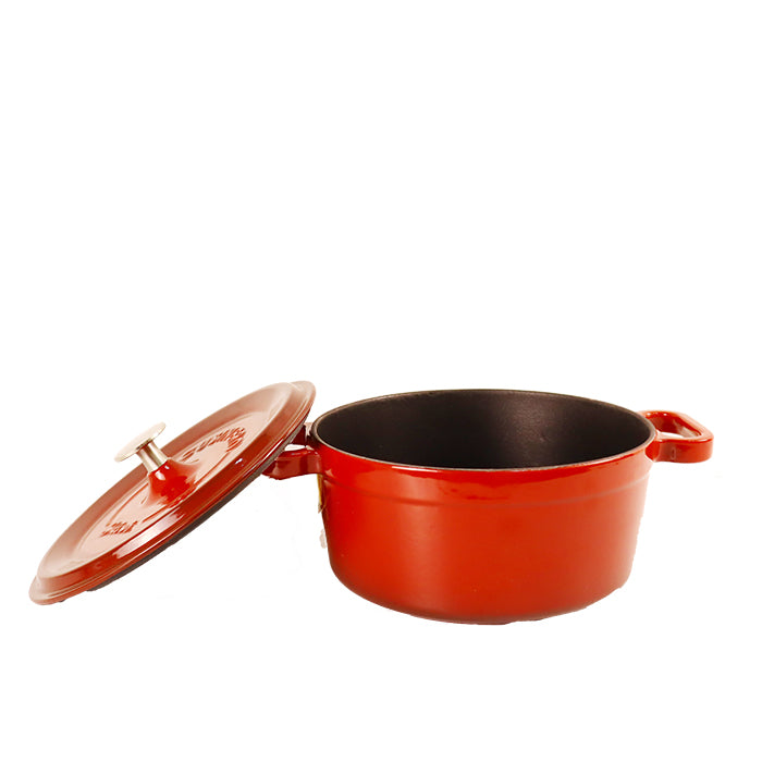 CAST IRON PAN 14 CM 0.45 LT CLARET RED SIL-1114