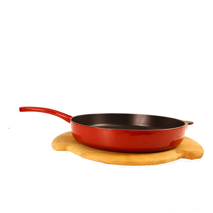 CAST IRON PAN 20 CM 1.15 LT CLARET RED SIL-1220D