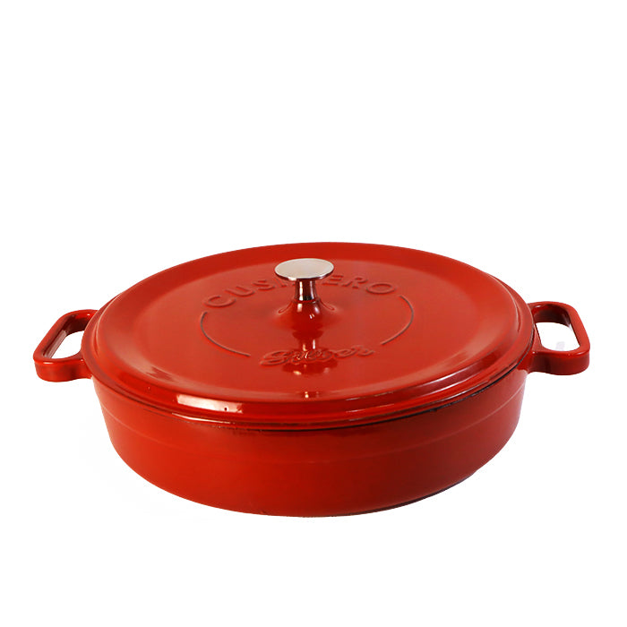 CAST IRON PAN 28 CM 3.4 LT CLARET RED SIL-1428