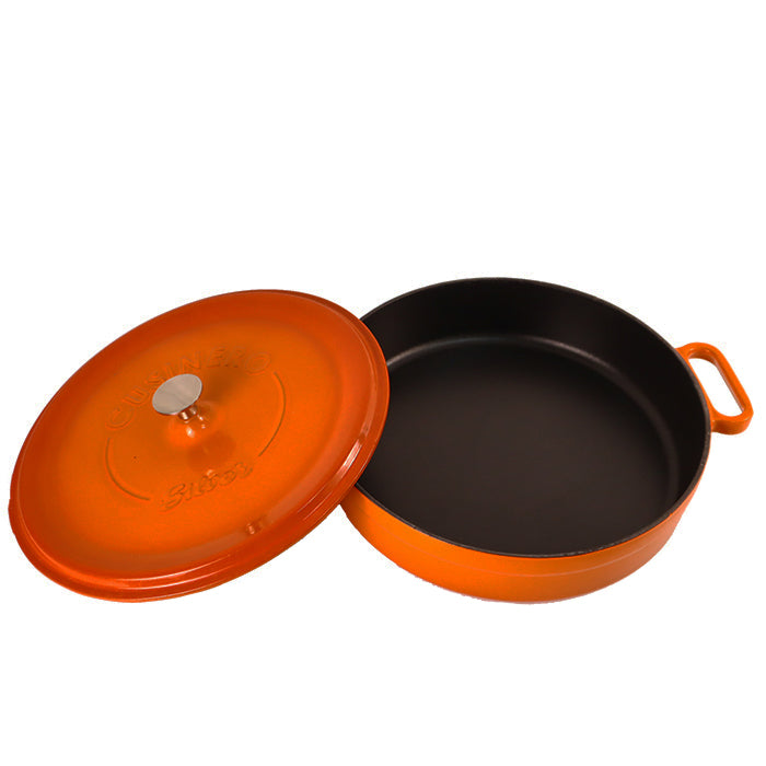 CAST IRON PAN 28 CM 3.4 LT ORANGE SIL-1428