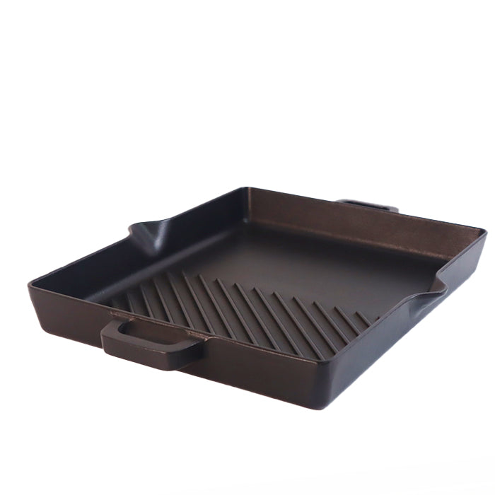CAST IRON GRILL PAN 26x32 CM 2.6 LT BLACK SIL-2632YD