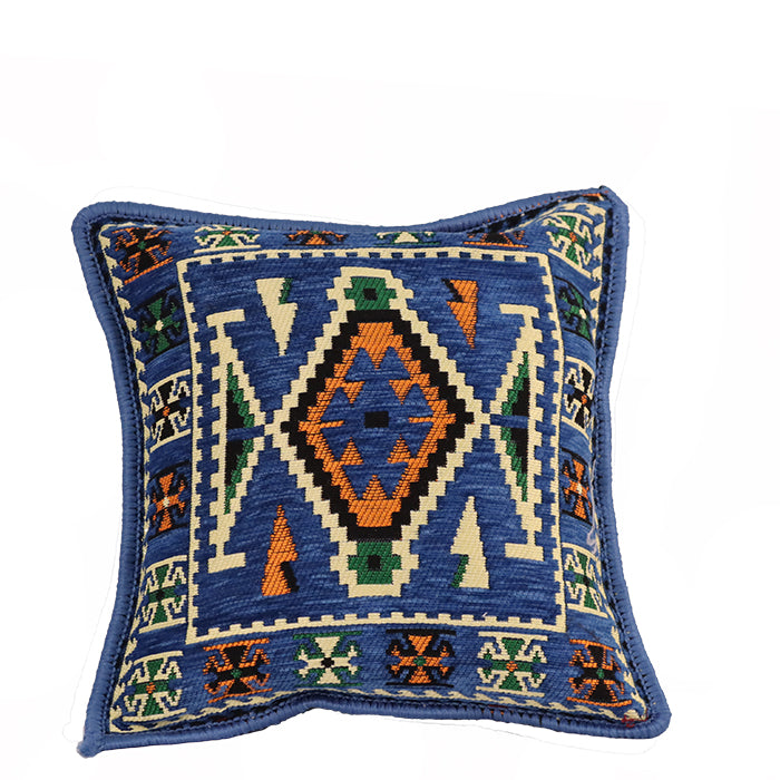 VELVET CUSHION COVER 45X45 CM BLUE