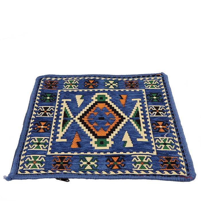 VELVET CUSHION COVER 45X45 CM BLUE