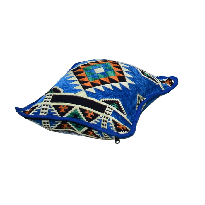 VELVET CUSHION COVER 45X45 CM BLUE