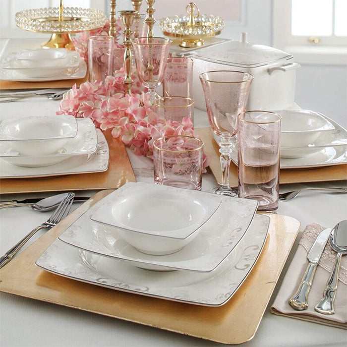 DINNER SET 86 PCS NATURE BONE DESIGN PIERRE CARDIN