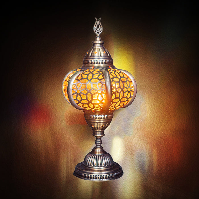 MOSAIC GLASS LASER DESIGN TABLE LAMP