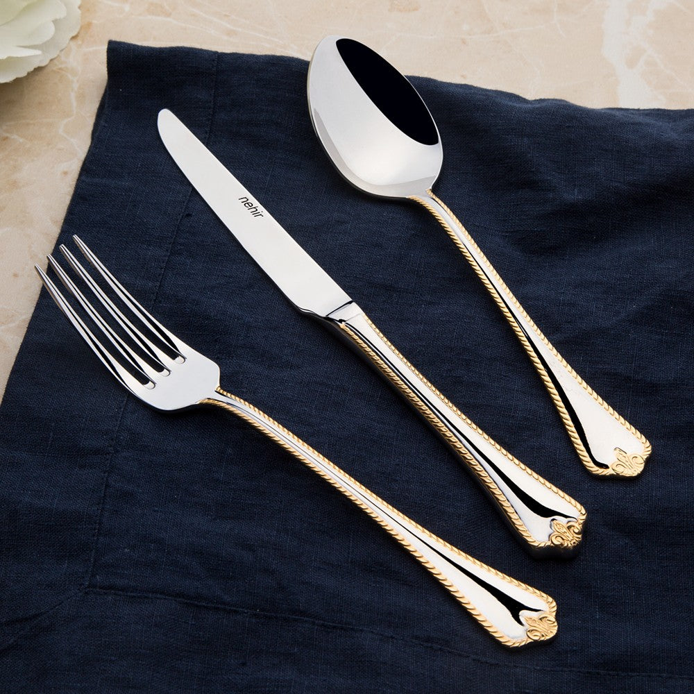 CUTLERY SET 89 PCS NEHIR FULYA DESIGN GOLD