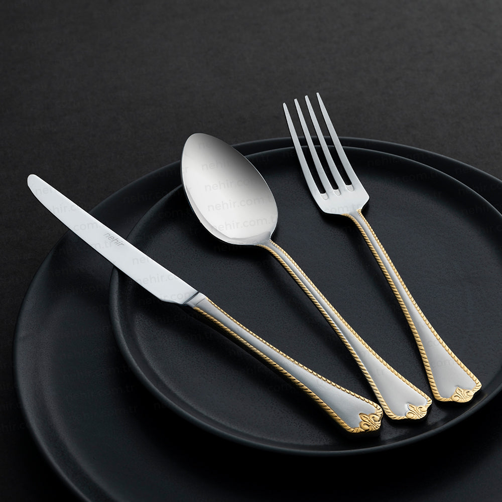 CUTLERY SET 89 PCS NEHIR FULYA DESIGN GOLD