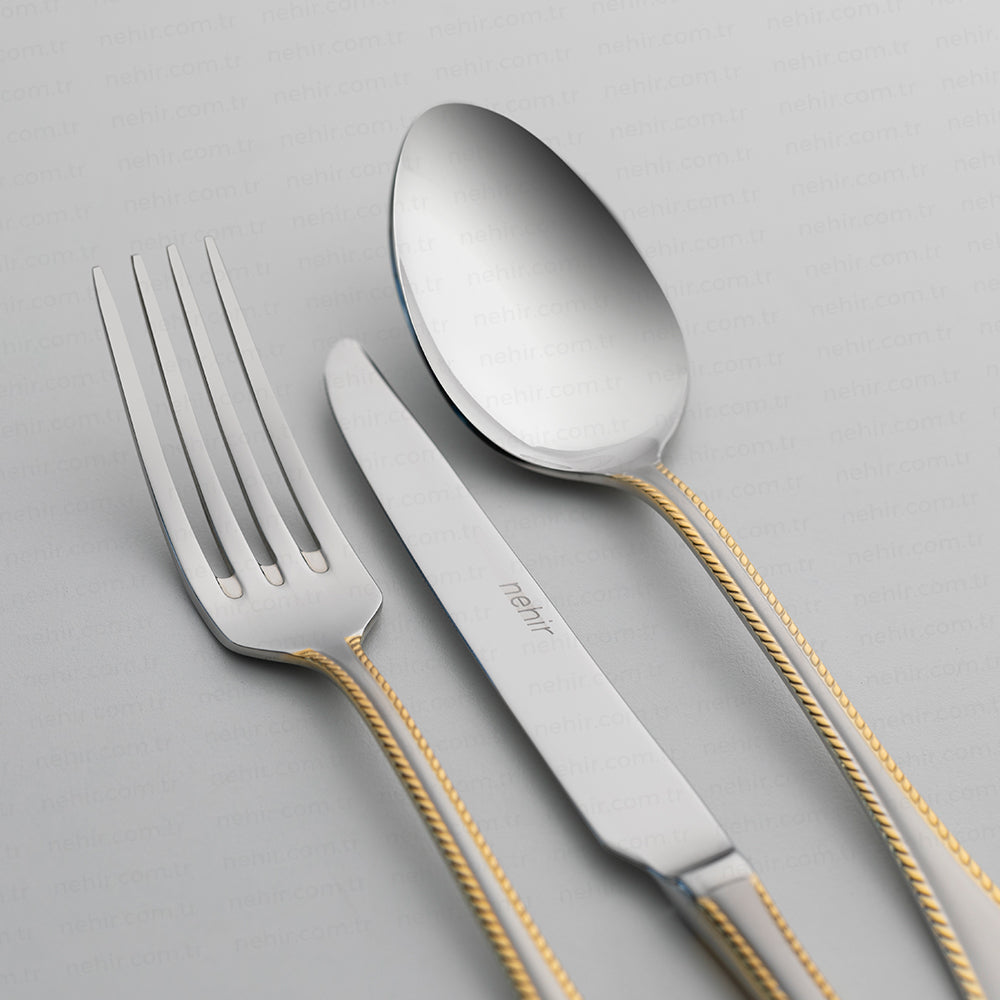 CUTLERY SET 89 PCS NEHIR FULYA DESIGN GOLD