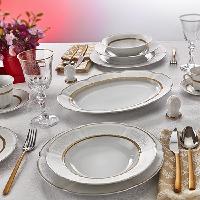 DINNER SET 83 PCS OPEMA GLORY DESIGN KUTAHYA GOLD.