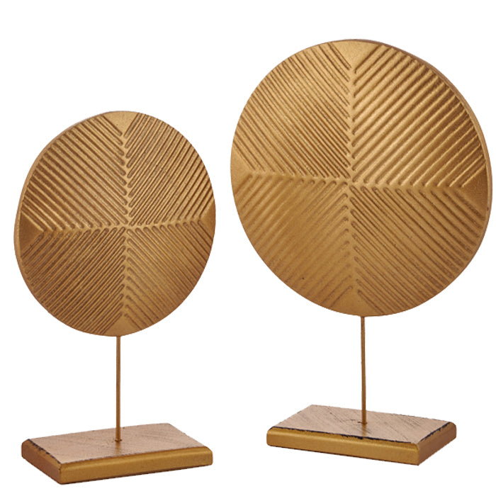 DECOR GOLD DECORATIVE ROUND ITEM 31 CM CEMILE