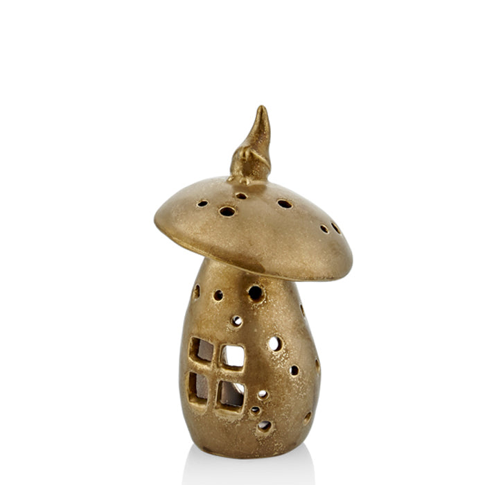DECOR GOLD MUSHROOM 13 CM CEMILE