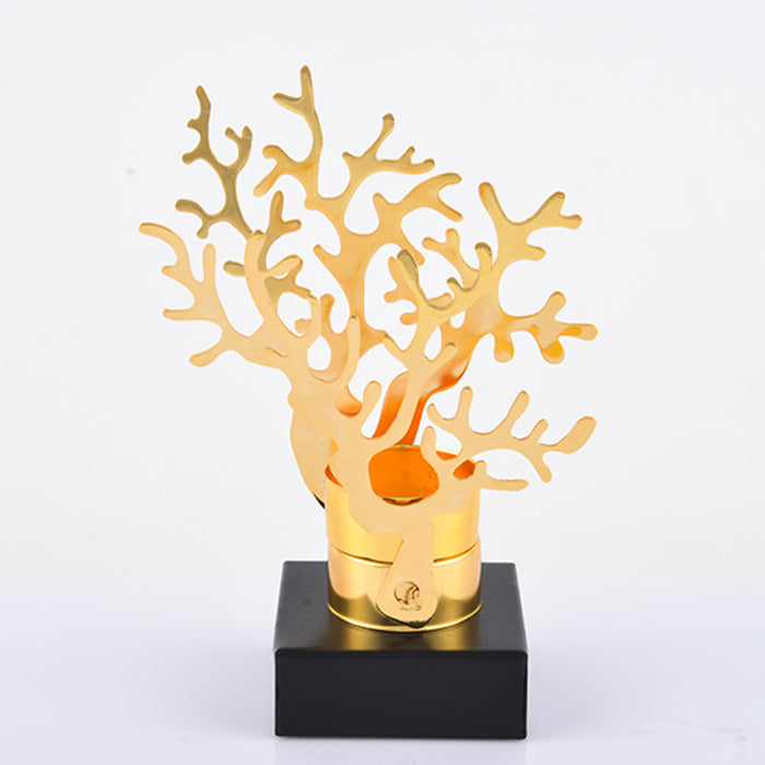 DECOR GOLD CORAL DESIGN 18 CM CEMILE