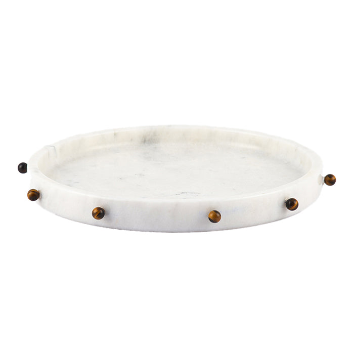 DECOR MARBLE ROUND TRAY CEMILE