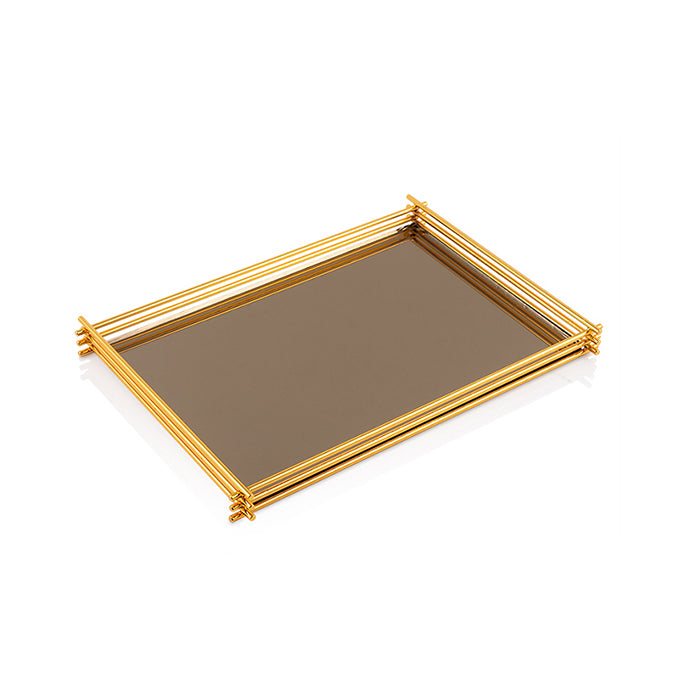 DECOR GOLD TRAY CEMILE