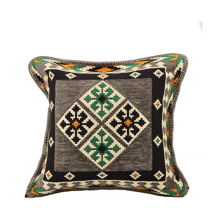 VELVET CUSHION COVER 45X45 CM GREY