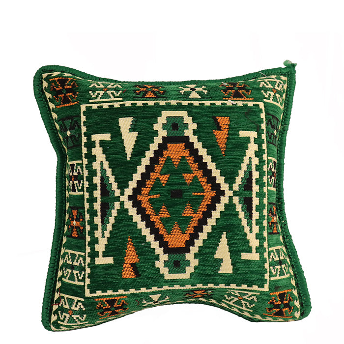 VELVET CUSHION COVER 45X45 CM GREEN