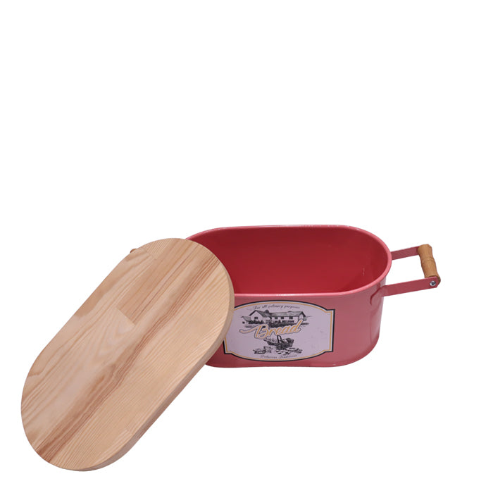 THE MIA GALVANIZED BREAD CONTAINER PINK