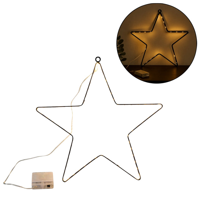LIGHT LED LAMP STAR WITH BATTERY 40 CM