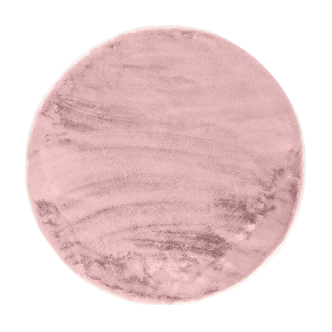 FLUFFY CARPET OLD PINK ROUND 80 CM