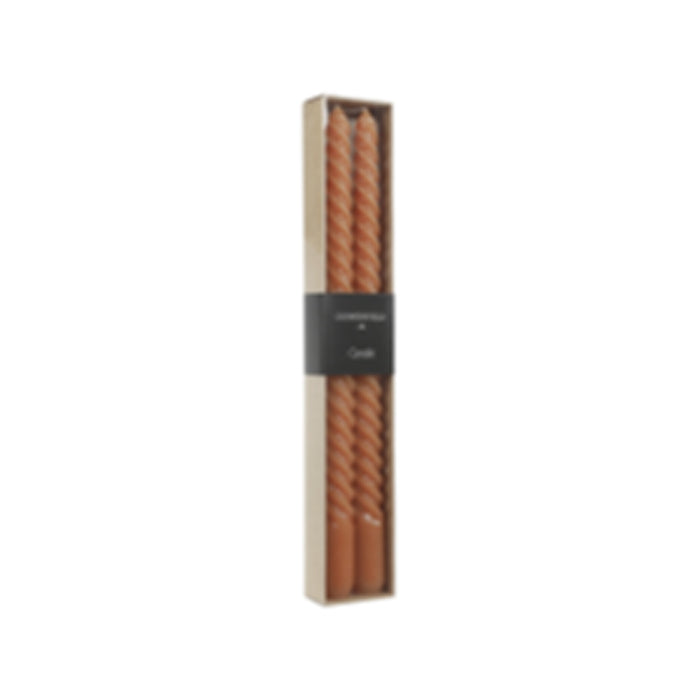 DINNER CANDLES AMBER 30 CM 2 PCS SET