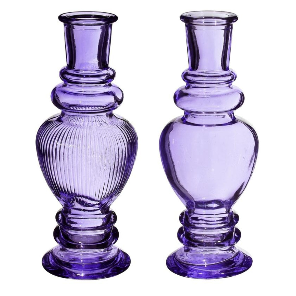 CANDLE HOLDER VENICE PURPLE VASE 23 CM